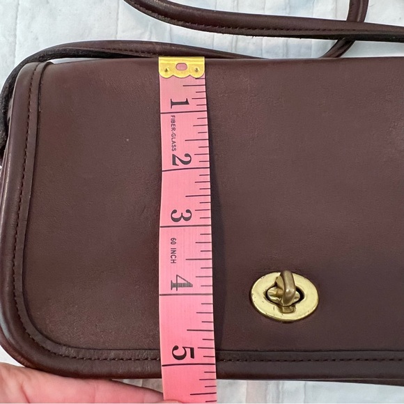 Vintage COACH 1999 Dinky Bag Purse Genuine Leather Dark Brown USA MADE - Picture 4 of 16